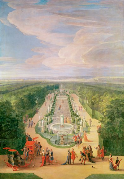 Perspective View of the Grove from the Galerie des Antiques at Versailles by Jean Baptiste Martin